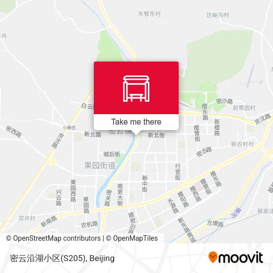 密云沿湖小区(S205) map