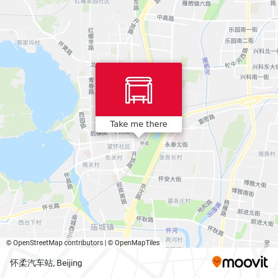 怀柔汽车站 map