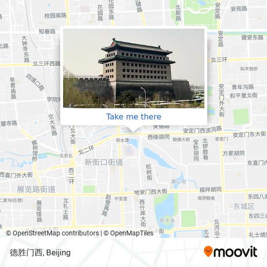 德胜门西 map