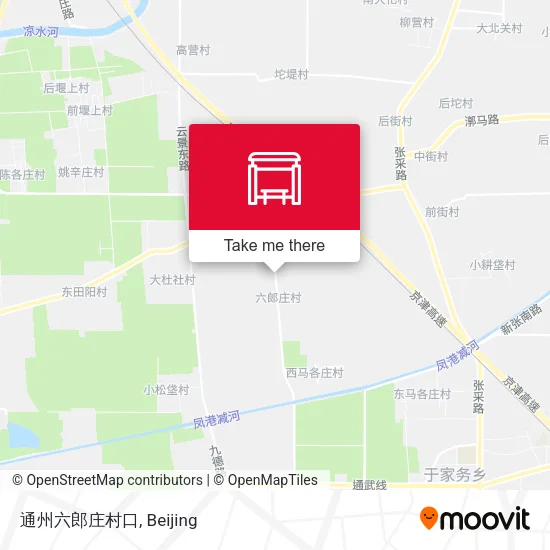 通州六郎庄村口 map