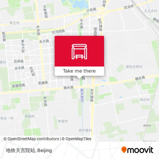 地铁天宫院站 map