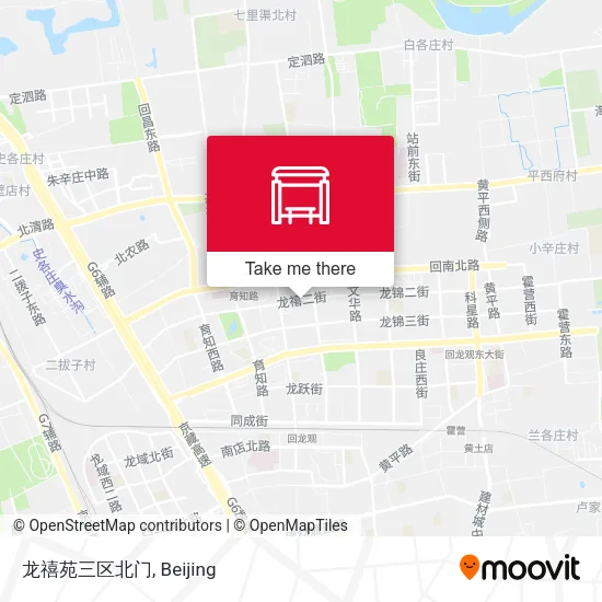 龙禧苑三区北门 map