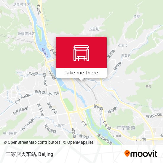 三家店火车站 map