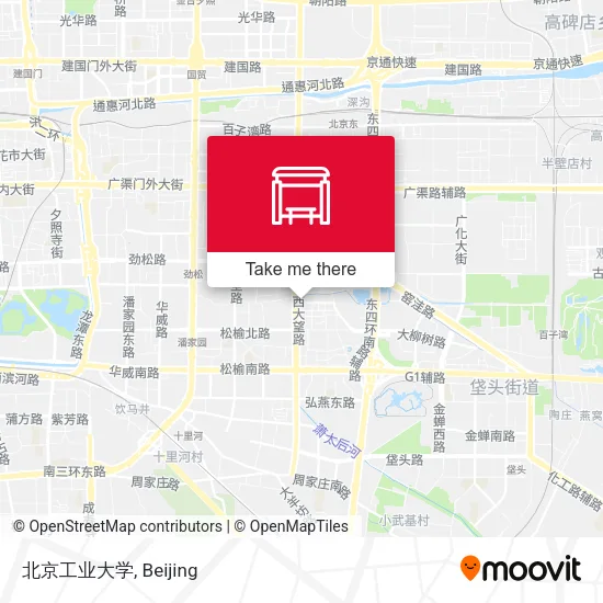 北京工业大学 map