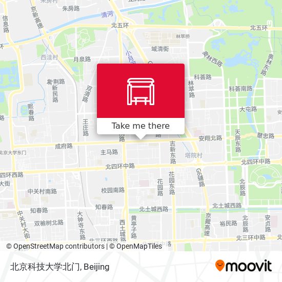 北京科技大学北门 map