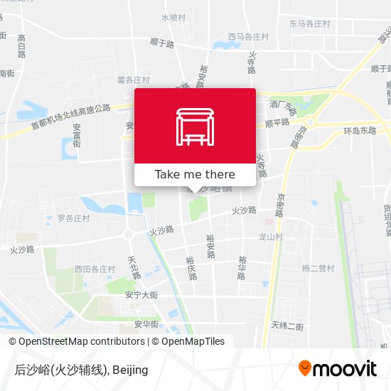 后沙峪(火沙辅线) map