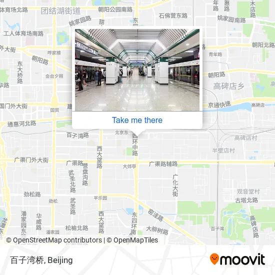 百子湾桥 map