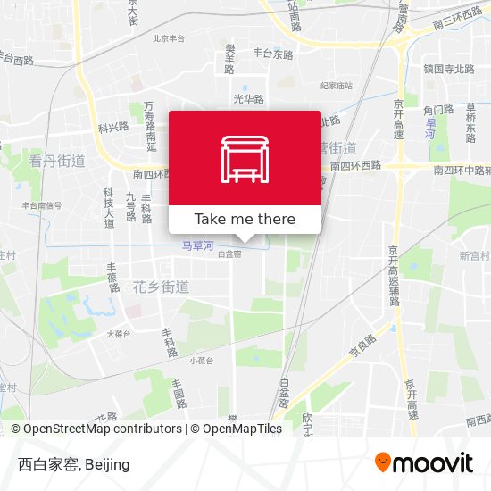 西白家窑 map