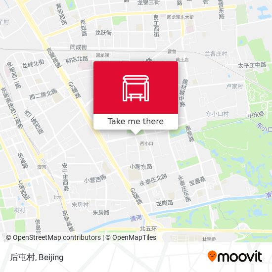 后屯村 map