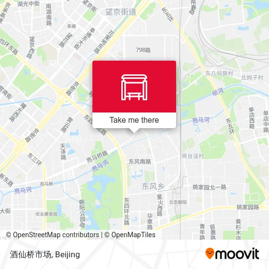 酒仙桥市场 map