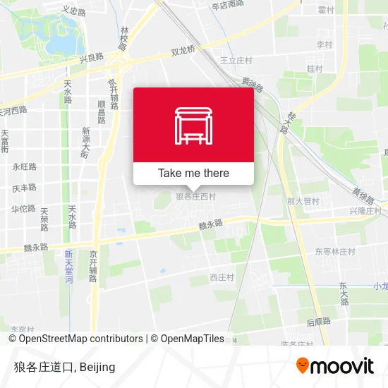 狼各庄道口 map
