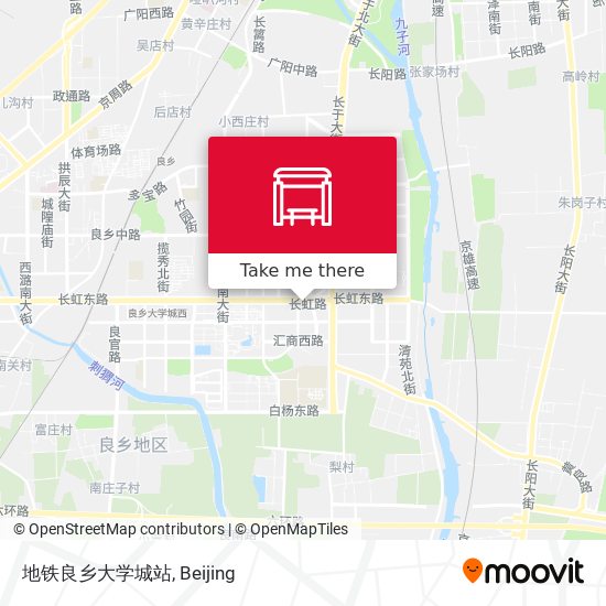 地铁良乡大学城站 map
