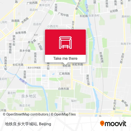 地铁良乡大学城站 map
