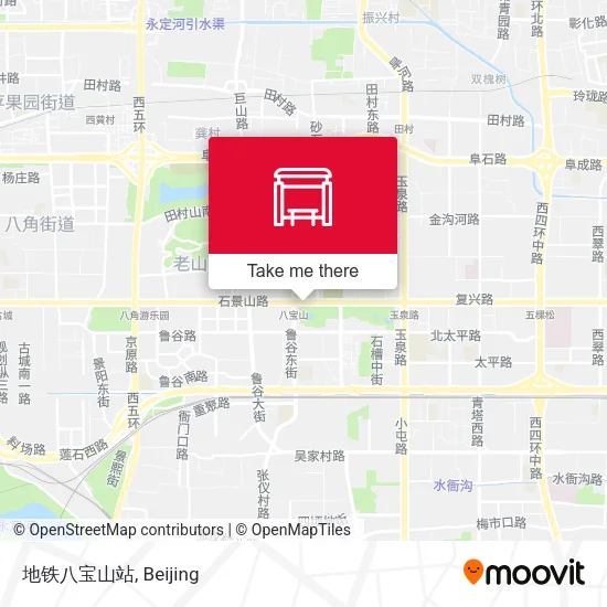 地铁八宝山站 map