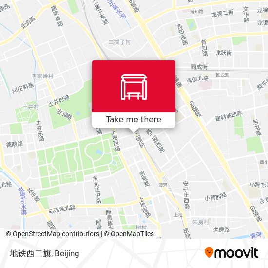 地铁西二旗 map
