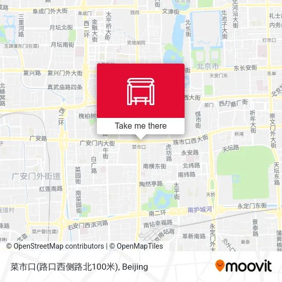 菜市口(路口西侧路北100米) map