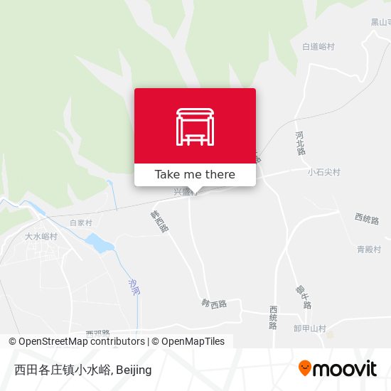 西田各庄镇小水峪 map