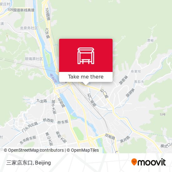 三家店东口 map