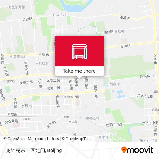 龙锦苑东二区北门 map