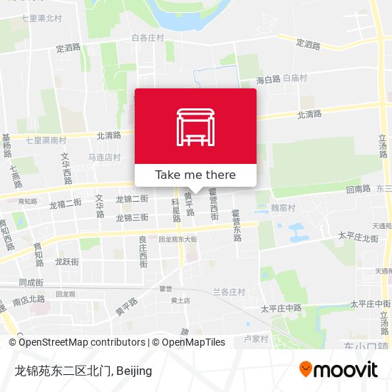 龙锦苑东二区北门 map