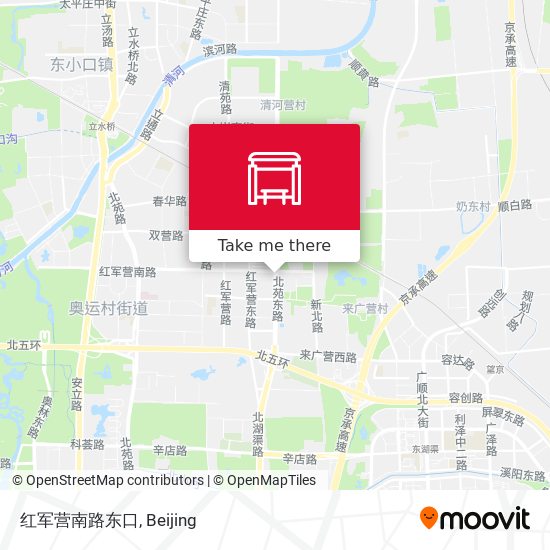 红军营南路东口 map