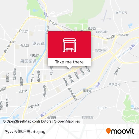 密云长城环岛 map
