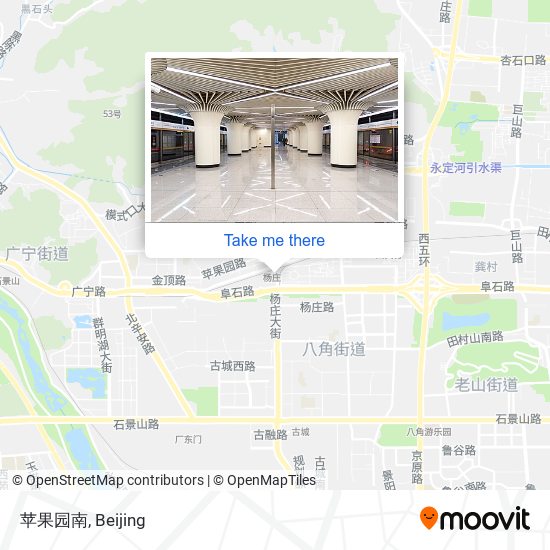 苹果园南 map