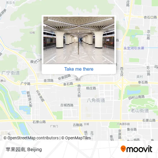 苹果园南 map