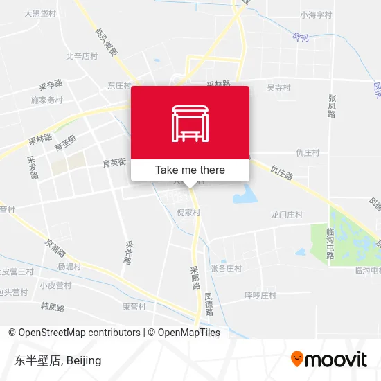 东半壁店 map