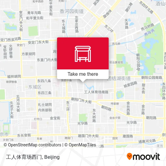 工人体育场西门 map