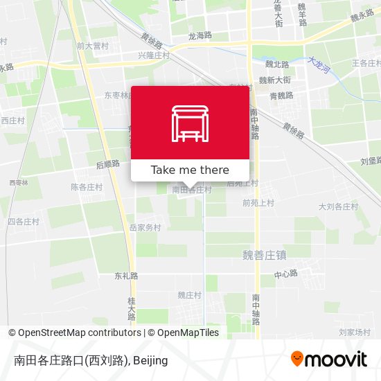 南田各庄路口(西刘路) map