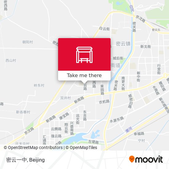 密云一中 map