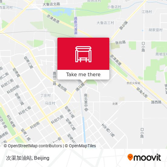 次渠加油站 map