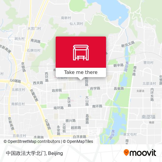 中国政法大学北门 map