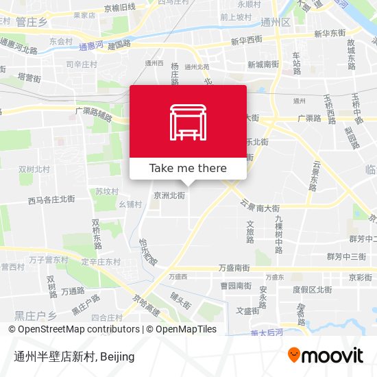 通州半壁店新村 map