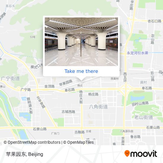 苹果园东 map