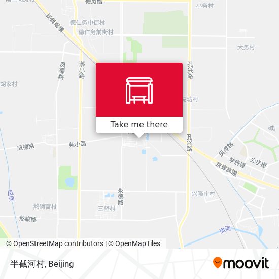 半截河村 map