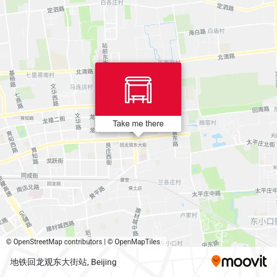 地铁回龙观东大街站 map