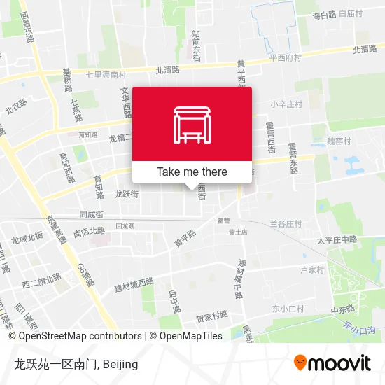 龙跃苑一区南门 map