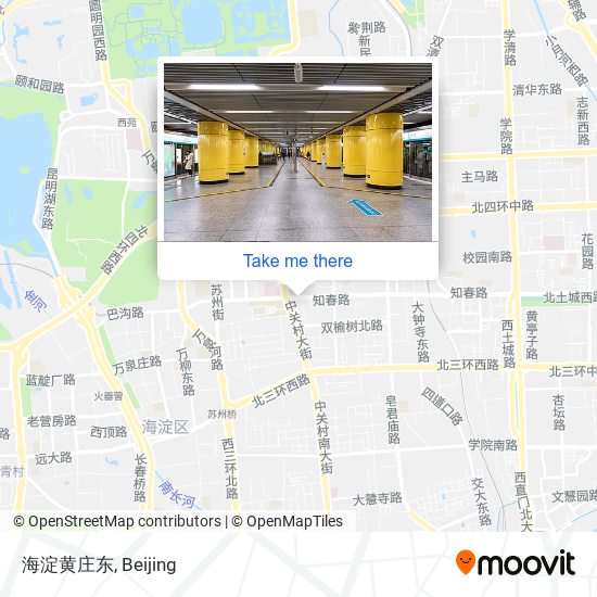 海淀黄庄东 map