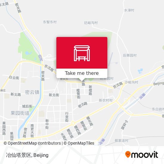 冶仙塔景区 map