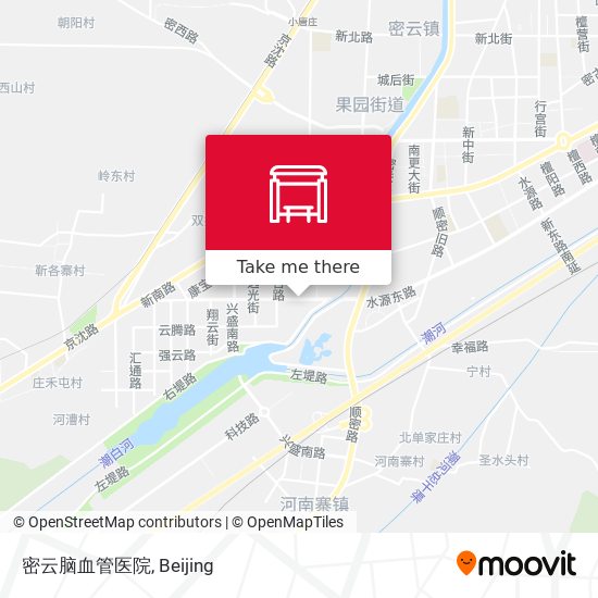 密云脑血管医院 map