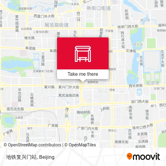 地铁复兴门站 map