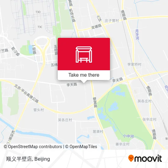 顺义半壁店 map