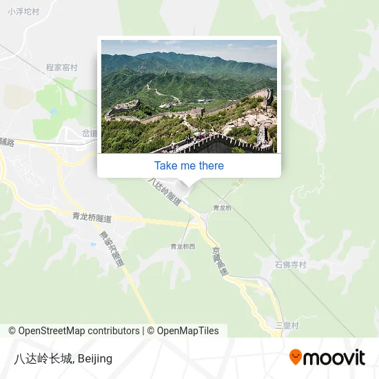 八达岭长城 map