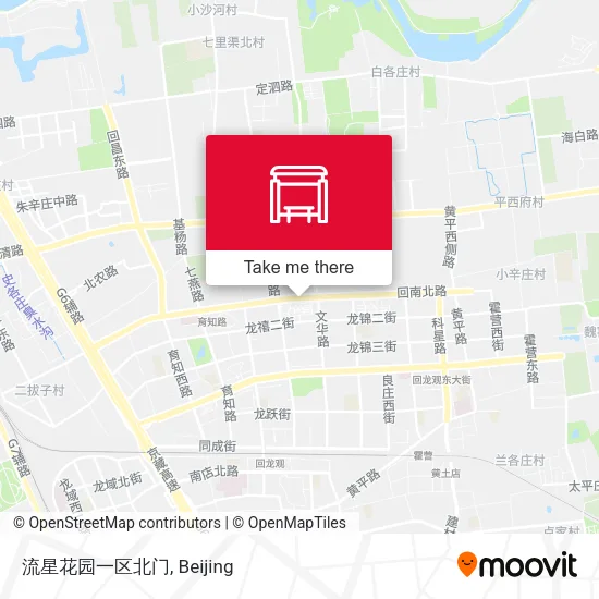 流星花园一区北门 map
