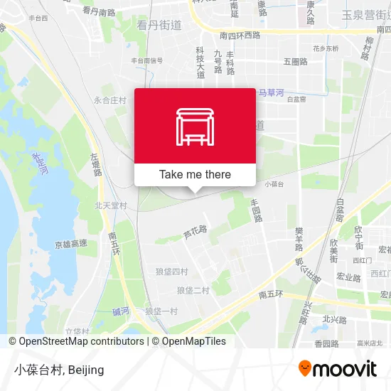小葆台村 map