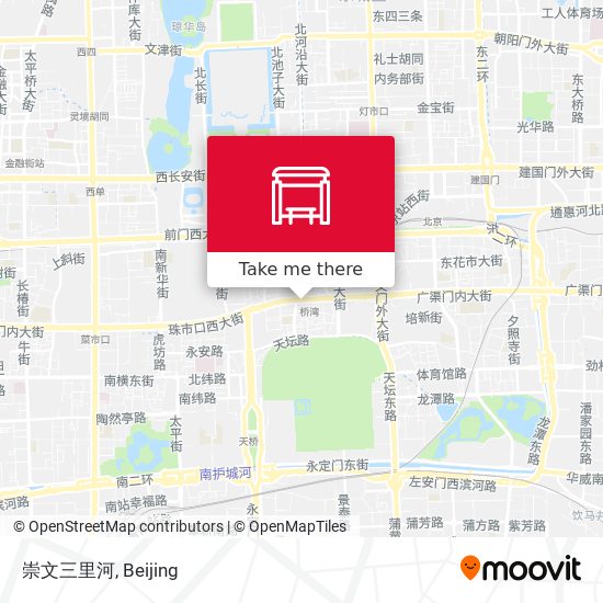 崇文三里河 map