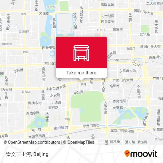 崇文三里河 map