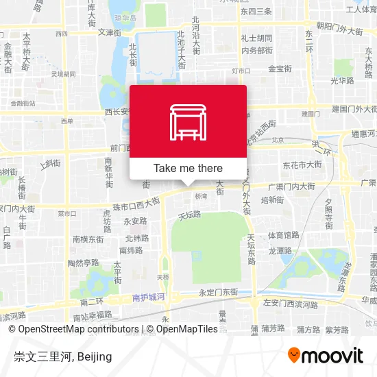 崇文三里河 map